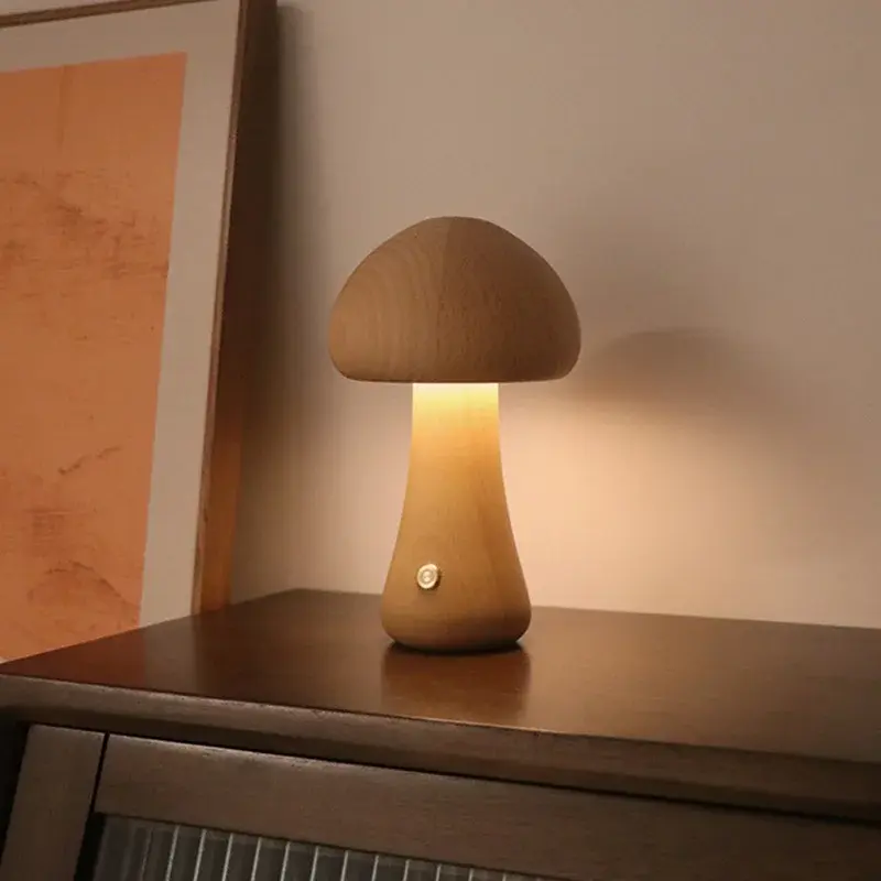 Thumbnail: Wooden Mushroom Night Light