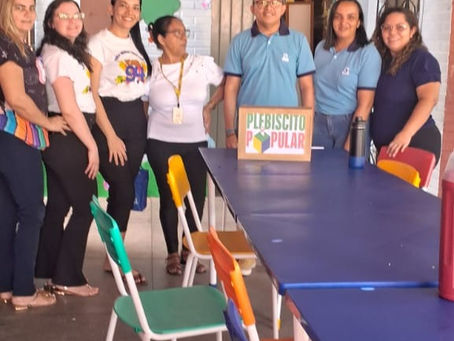 SINDSEMS leva Plebiscito Popular à Escola Dinorah Tomaz Ramos