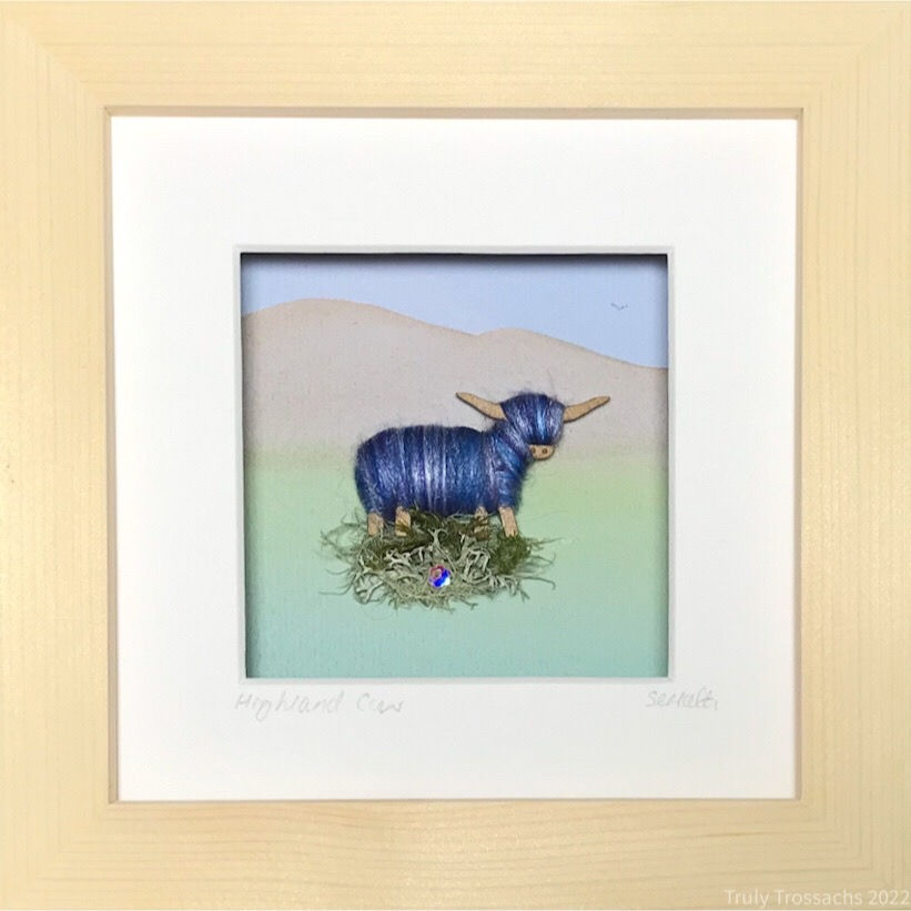 Thumbnail: Small Boxed Picture Highland Cow - colour blends