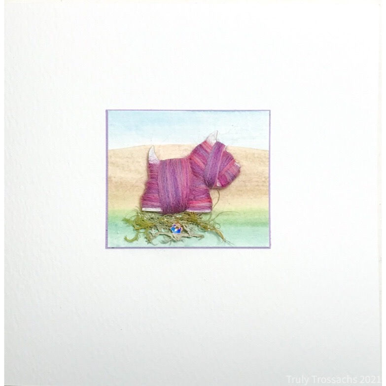 Thumbnail: Card/Brooch Card Scottie dog