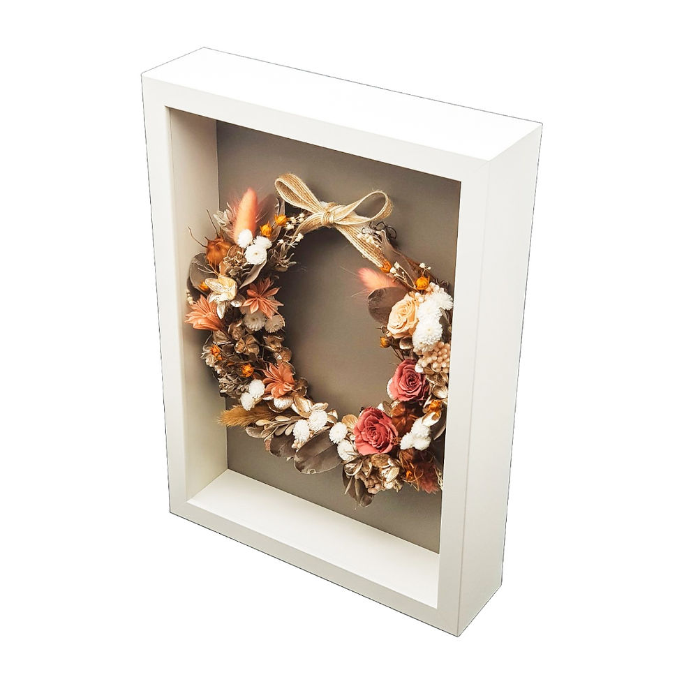 Thumbnail: 立體永生花相架 (獨立花框)- 花影時光(環)左面