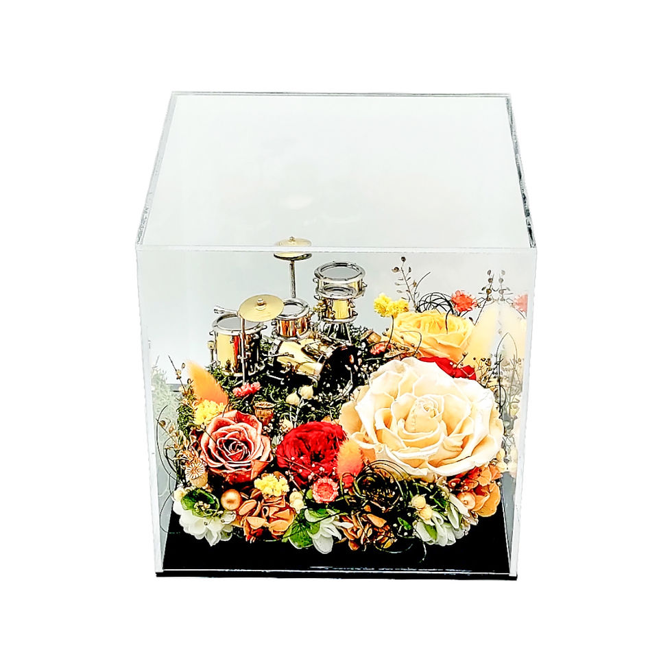 縮圖：Yume永生花夢幻庭園系列 - 音樂花園（白橡）側面