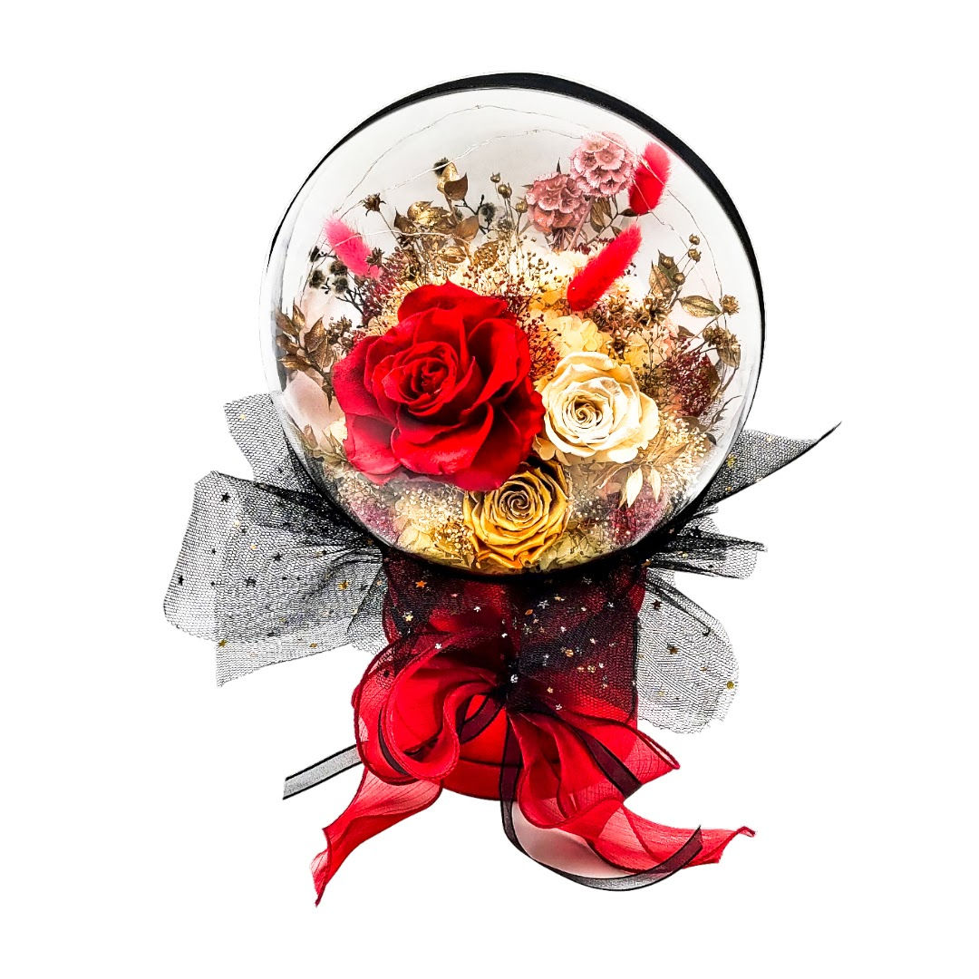 永生氣球花桶 - 大紅俯瞰角度