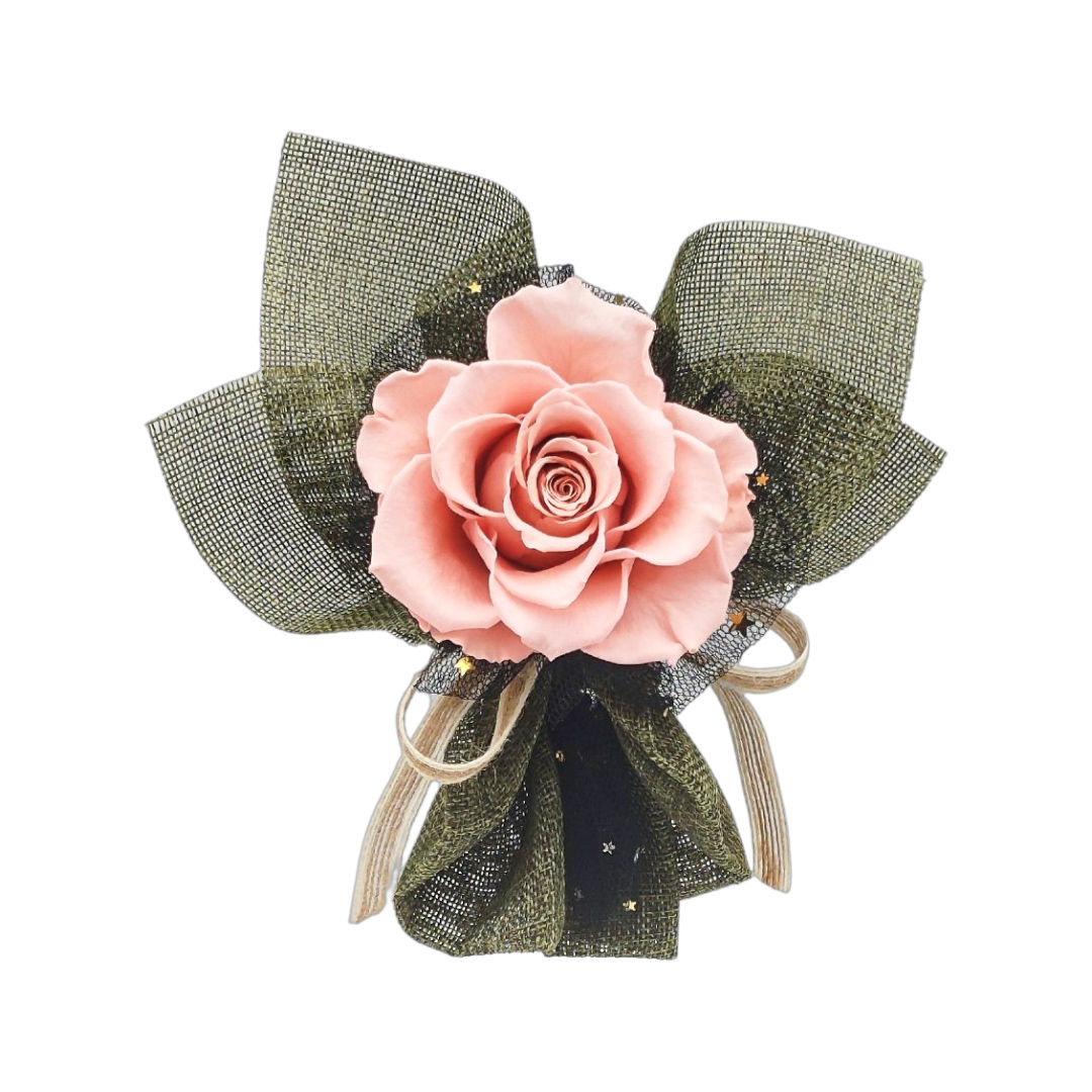 單支永生花束 - 粉紅(玫瑰)正面