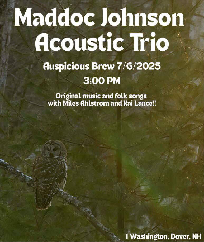 LIVE MUSIC: Maddoc Johnson Acoustic Trio