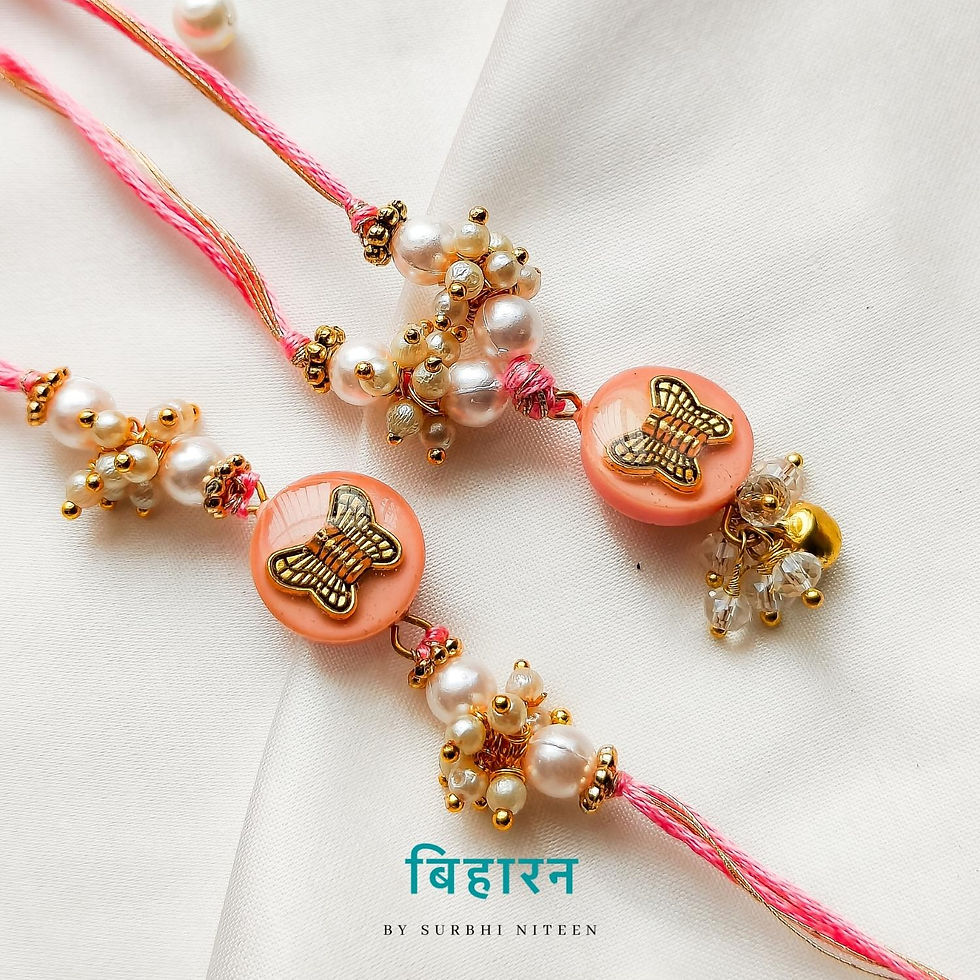 Thumbnail: Pink Elegant Butterfly Rakhi - For Bhaiya