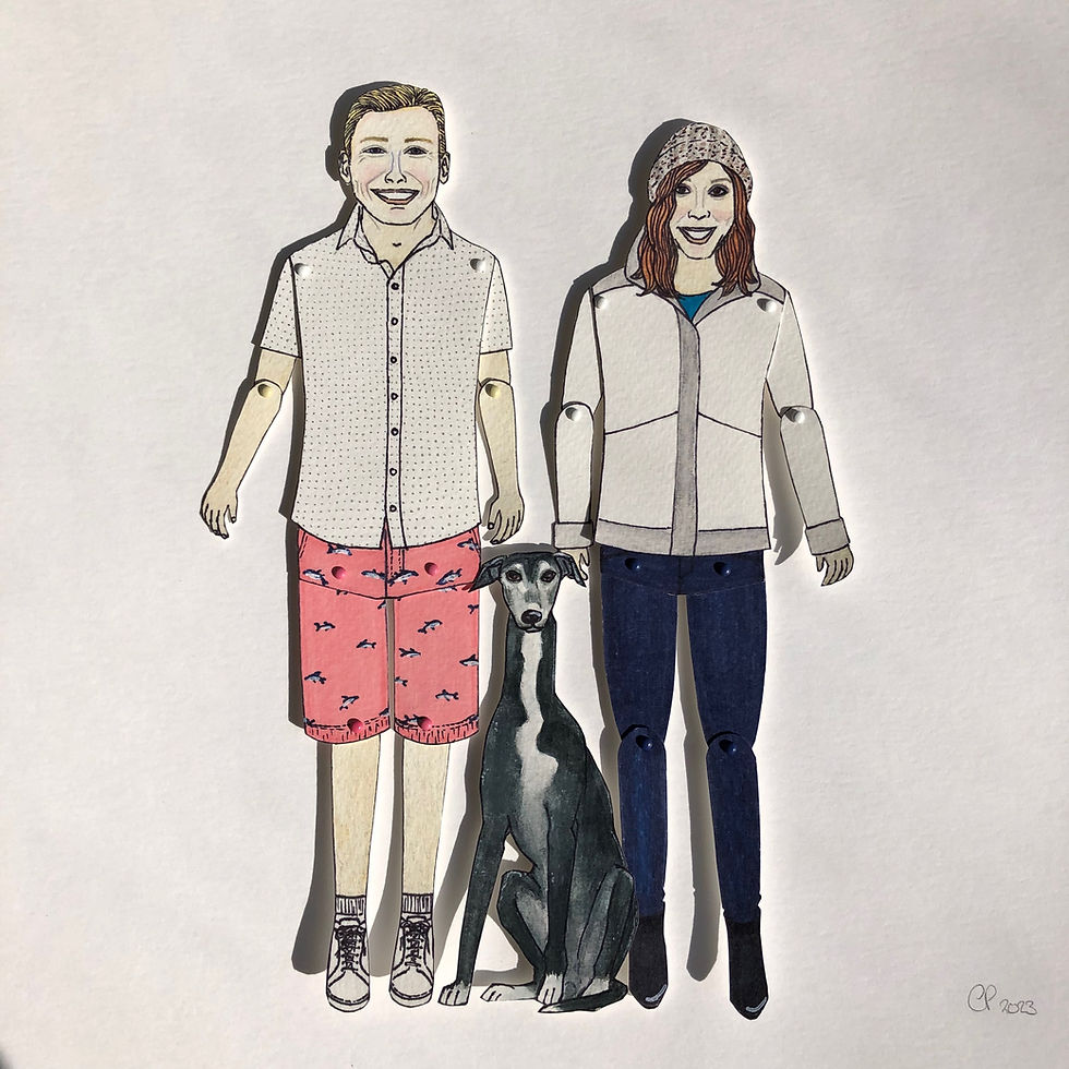 Thumbnail: UNFRAMED BESPOKE PAPER DOLLS