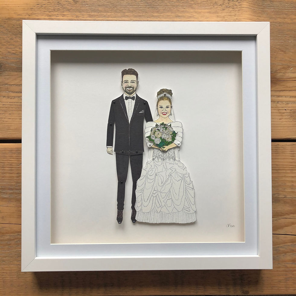Thumbnail: FRAMED BESPOKE PAPER DOLLS