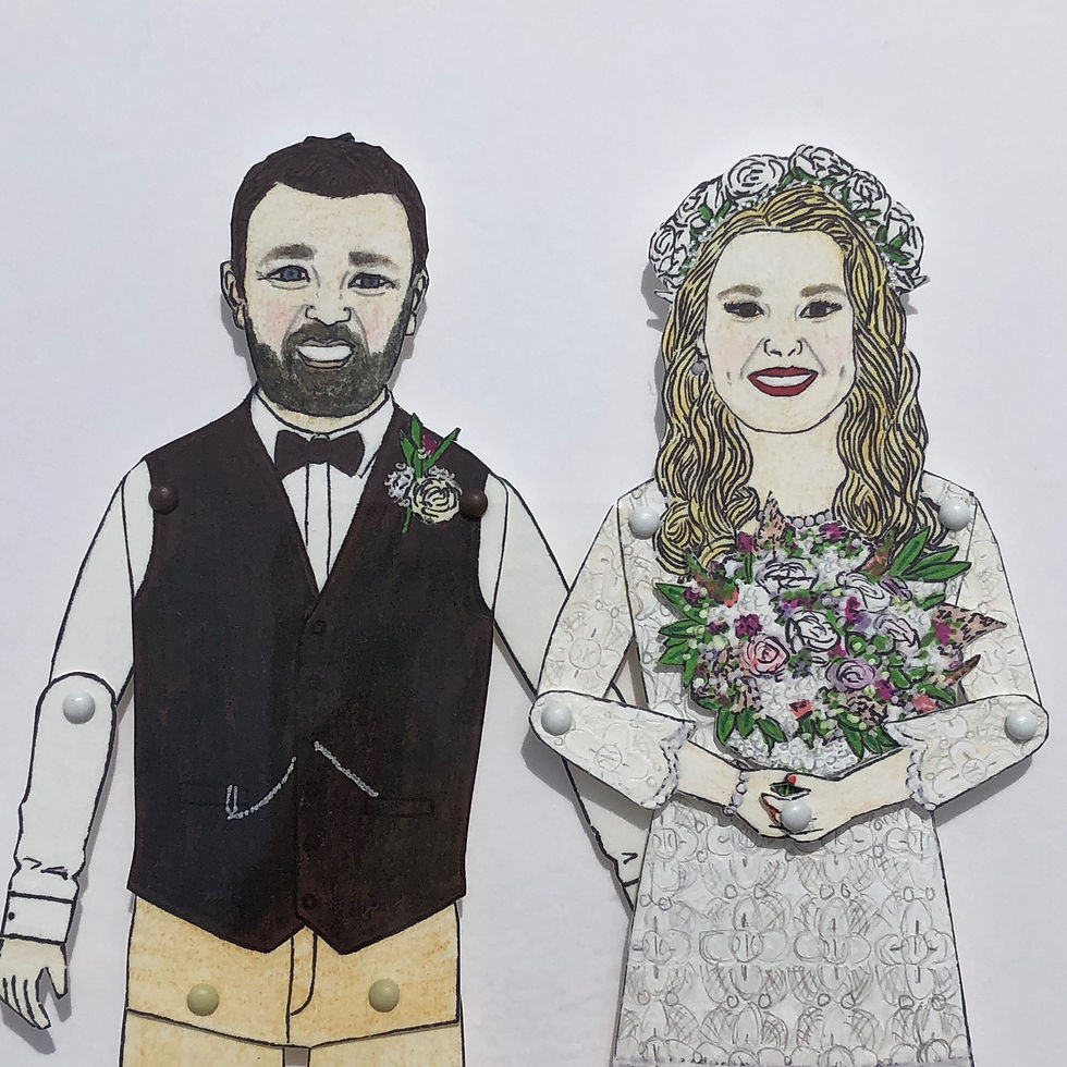 Thumbnail: UNFRAMED BESPOKE PAPER DOLLS