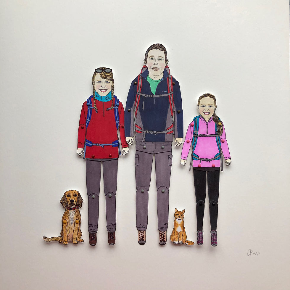 Thumbnail: UNFRAMED BESPOKE PAPER DOLLS