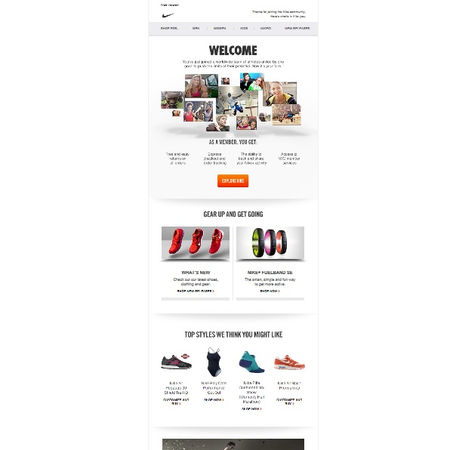 Nike Welcome Email Series