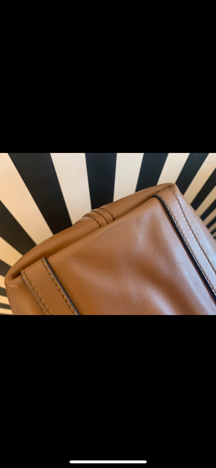 Miniatura: Miu Miu borsa in pelle cognac usato