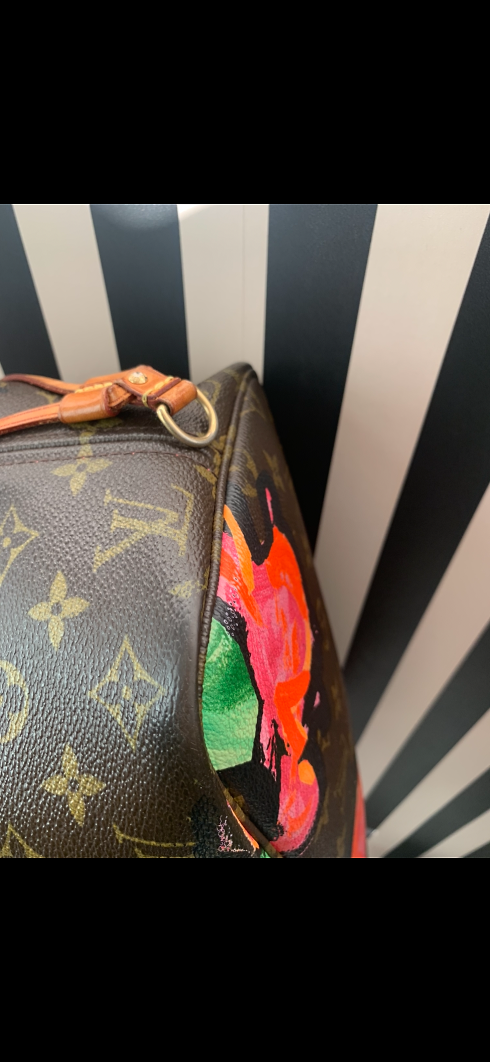 Thumbnail: Louis Vuitton Neverfull roses limited edition usato 