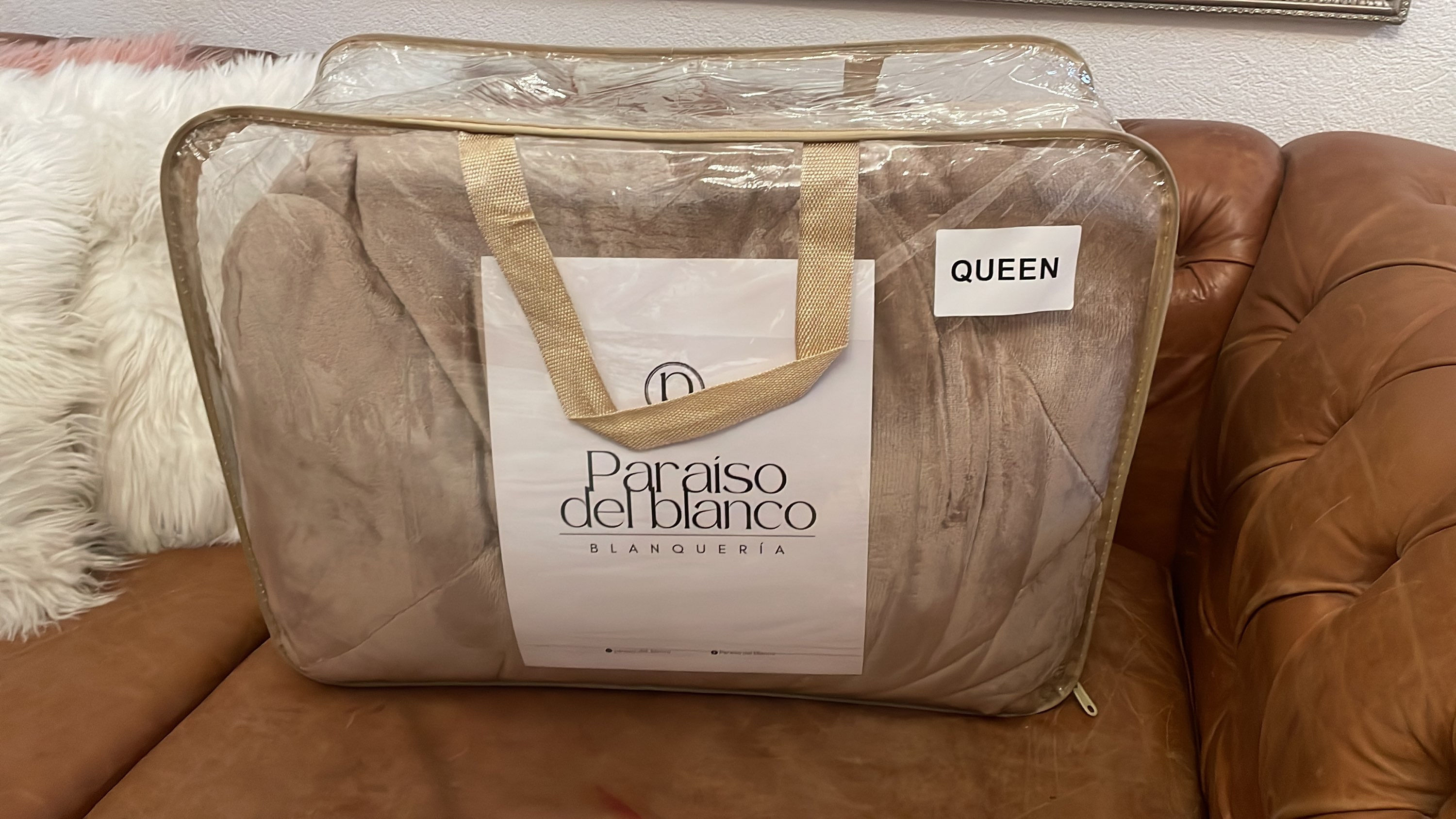 Edredón Corderito Reversible Ultra Soft Queen 