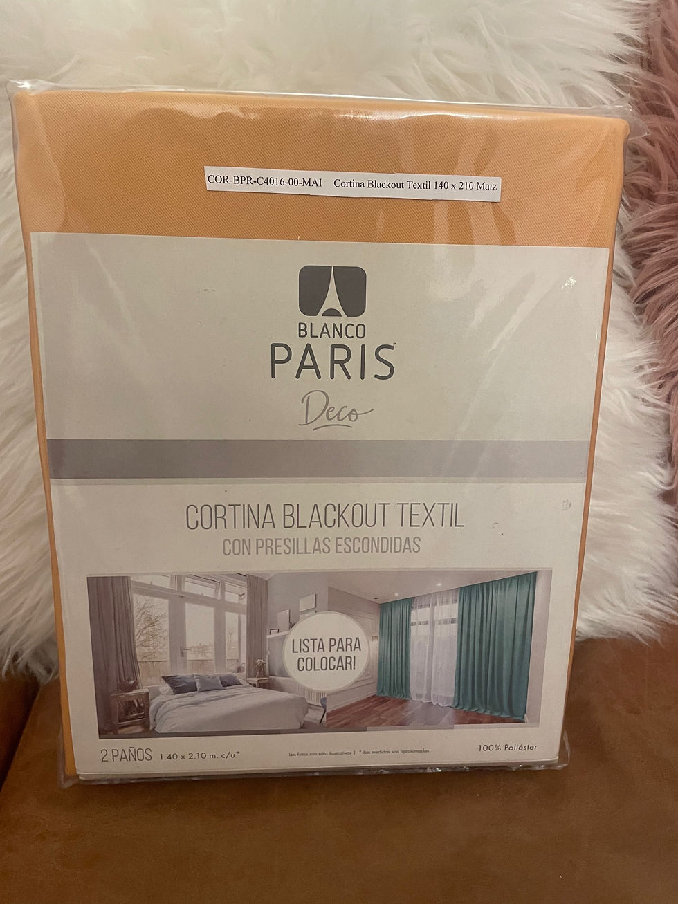Miniatura: Cortina Blackout Textil Blanco Paris