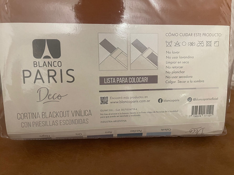 Miniatura: Cortina Blackout Textil Blanco Paris