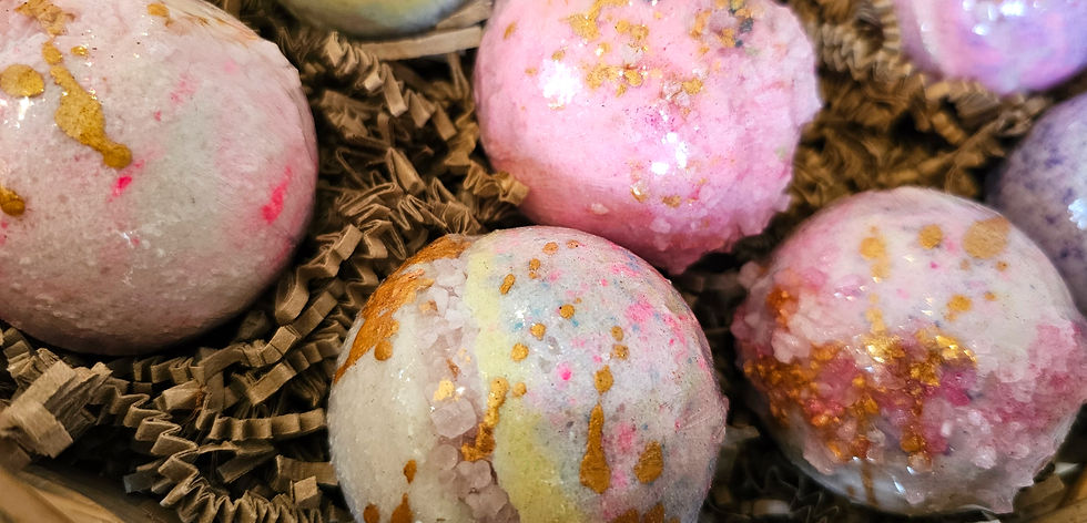 Thumbnail: 'Bathbomb Geode' met epsomzout en extra sheabutter