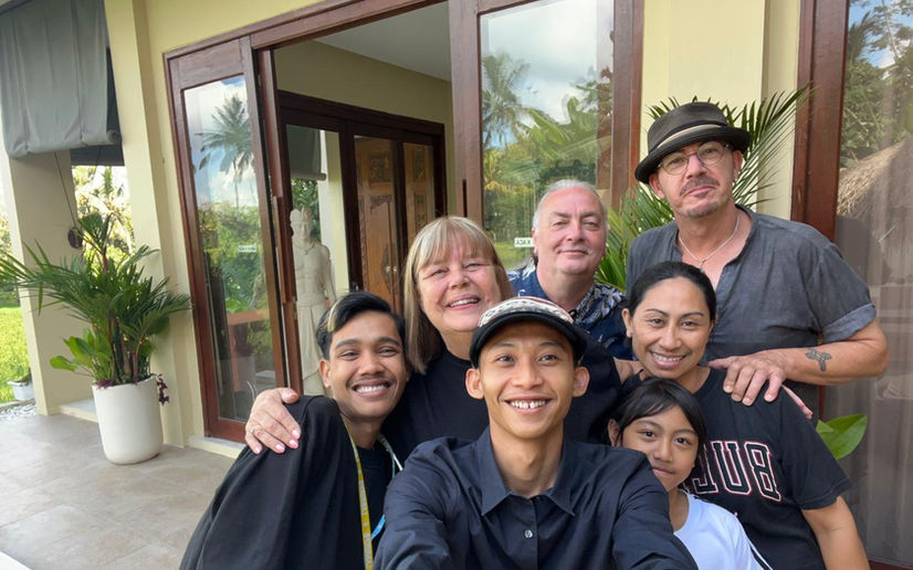 Group selfie at GildedPalmsVillaBali