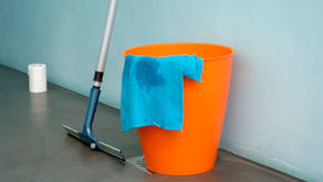 Cleaning supplies and equipment ready for a home clean in Toronto, representing the guide to hiring a cleaner in the city.