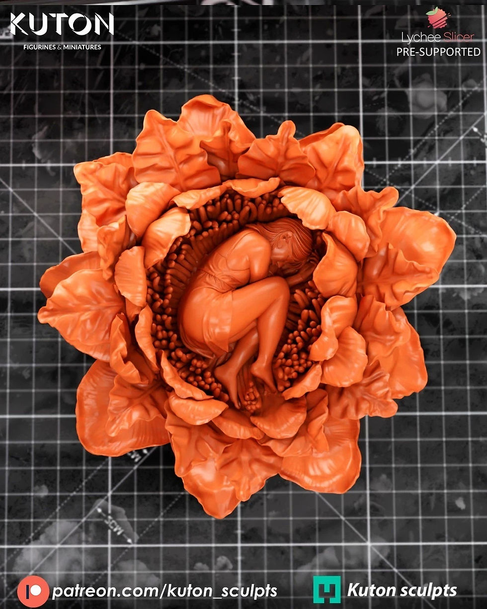Thumbnail: Himlay - 1 x Unpainted Large Scale 3D Resin Printed Model Kit and Base - KF