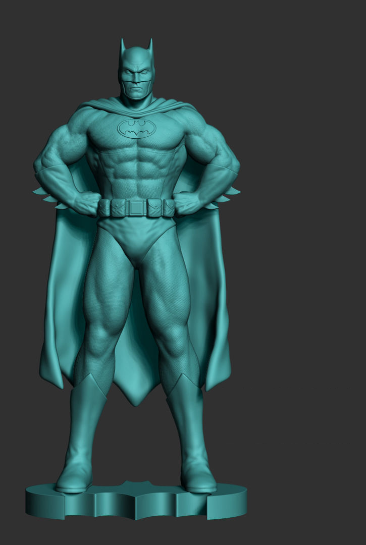 Miniature : Batman classique - 1 kit de modèle 3D en résine non peinte à grande échelle et base - 3DF