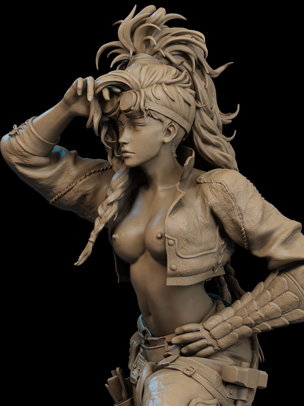 Miniaturbild: Gemma NSFW - 1 x Unpainted Large Scale 3D Resin Printed Model Kit and Base - ABE
