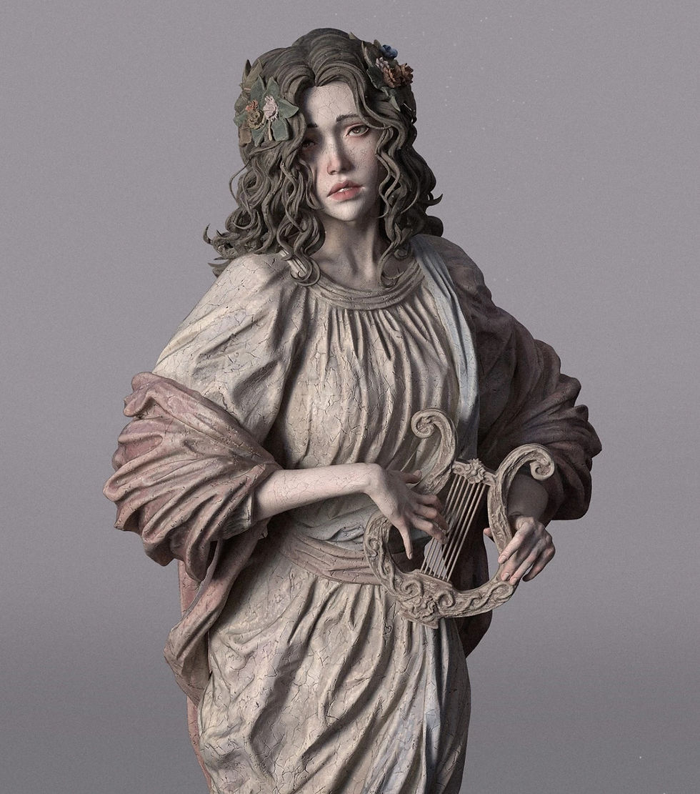 Miniatura: Muse - 1 x Unpainted Large Scale 3D Resin Printed Model Kit and Base - CA3D