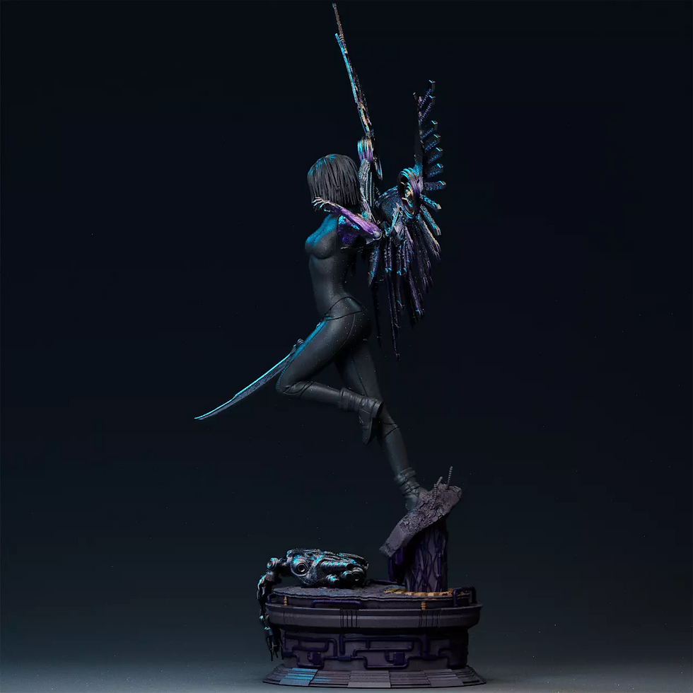 縮圖：阿丽塔战斗天使 - 1 x 未上漆大型 3D 树脂打印模型套件 + 底座 - ca3d