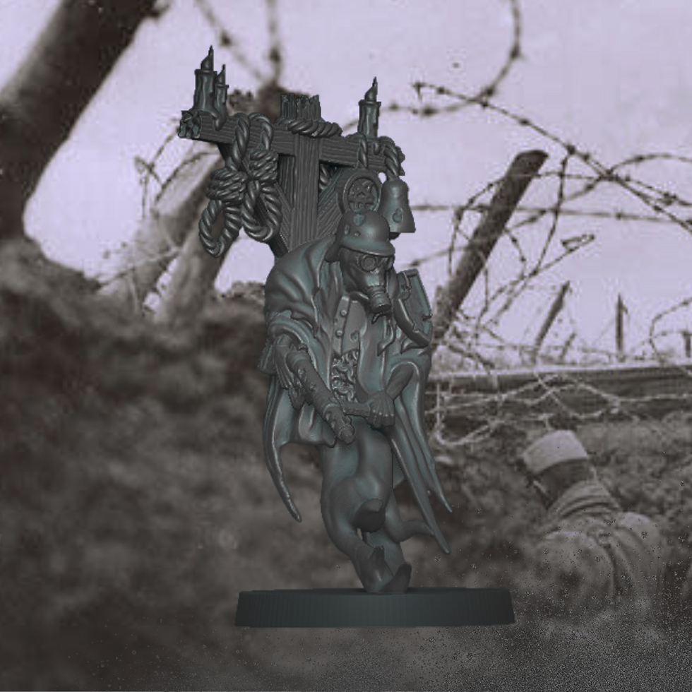 Miniatura: Trench Ghost - 1 x niepomalowany model 3D z żywicy w skali + podstawa - różne skale - MY