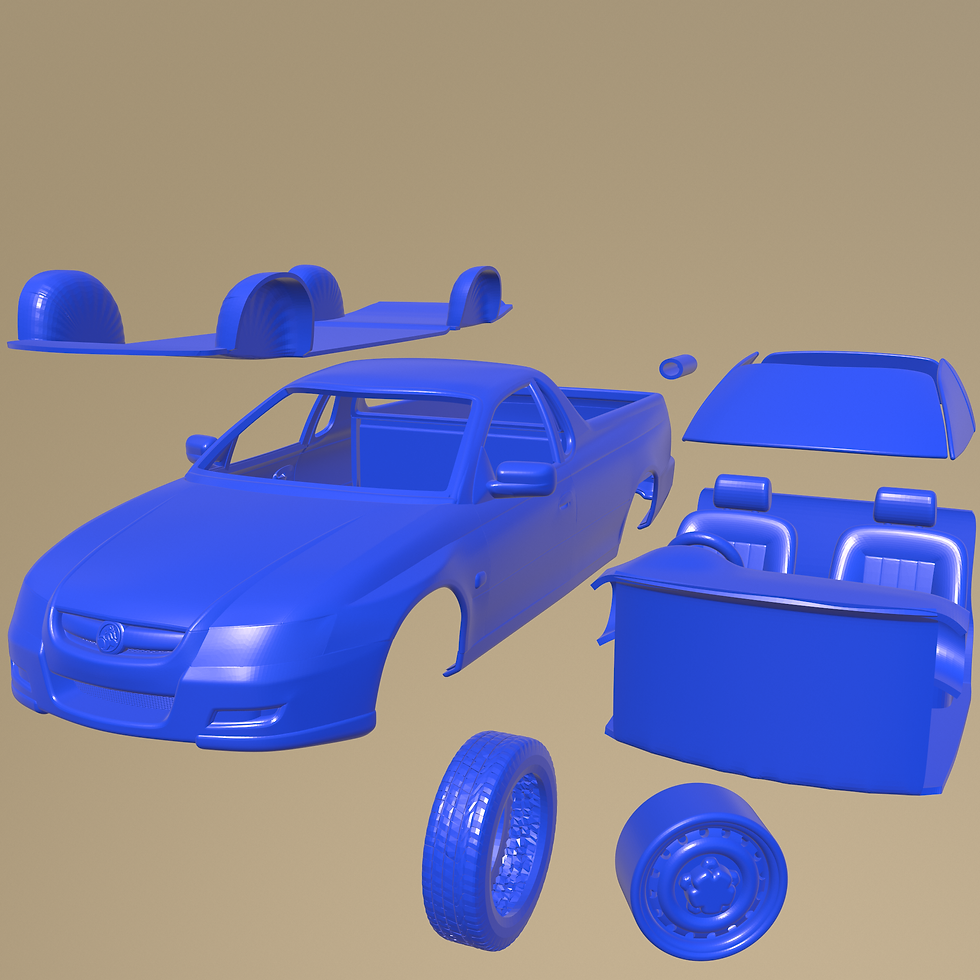 縮圖：2004 款 Holden VZ Ute - 3D 树脂打印全套模型 C/H/B