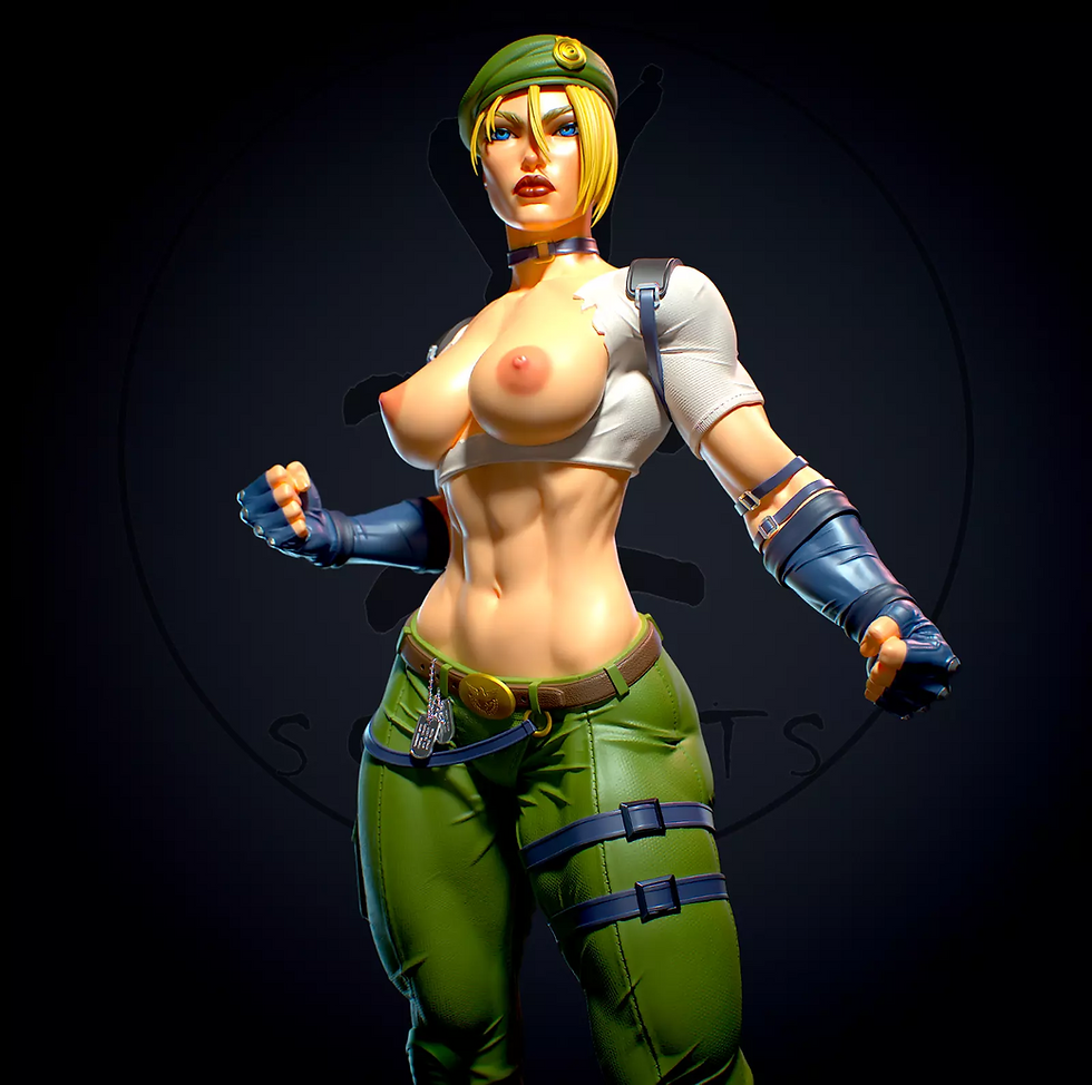 Miniaturbild: Sonya Blade – NSFW – 1 x unbemalter 3D-Harzmodellbausatz im großen Maßstab und Sockel – YAN