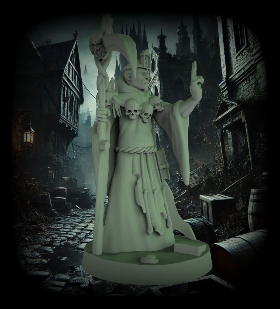 Miniatura: Sacerdote de Morr - 1 x Kit de modelo a escala de resina 3D sin pintar + Base Varias escalas - MI