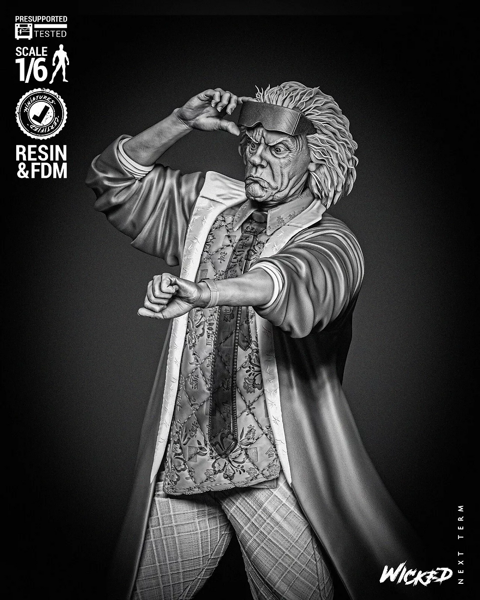 Miniaturbild: Dr Brown – 1 x unbemalt – Resin-Modellbausatz und Basis – W3D – in verschiedenen Maßstäben