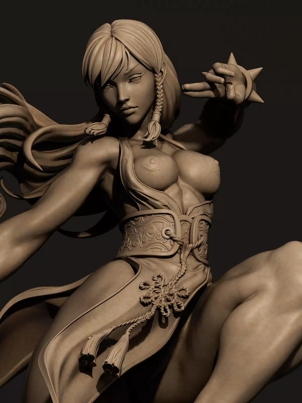 Miniatyrbild: Chun-Li NSFW - 1 x Omålad - Resinmodellbyggsats + Bas ca3d - I olika skalor