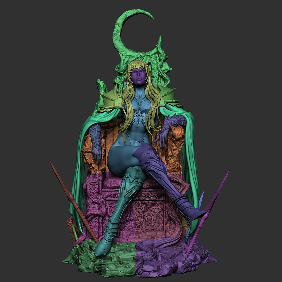 Miniatura: The Underworld’s Grand Matria - Unpainted Large Scale 3D Resin Printed Model Kit