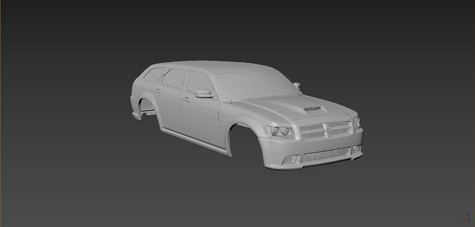 Miniatura: Dodge Magnum SRT8 2008 - Disponible en varias escalas - Carrocería impresa en resina 3D