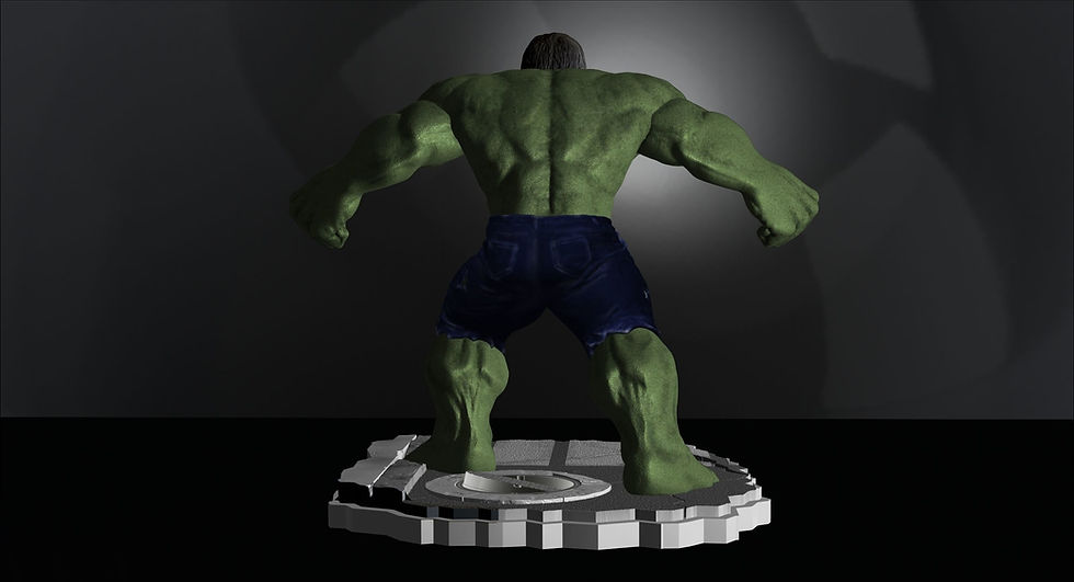Miniature : Hulk du film V1 - 1 kit de modèle en résine 3D non peint et base - C3D