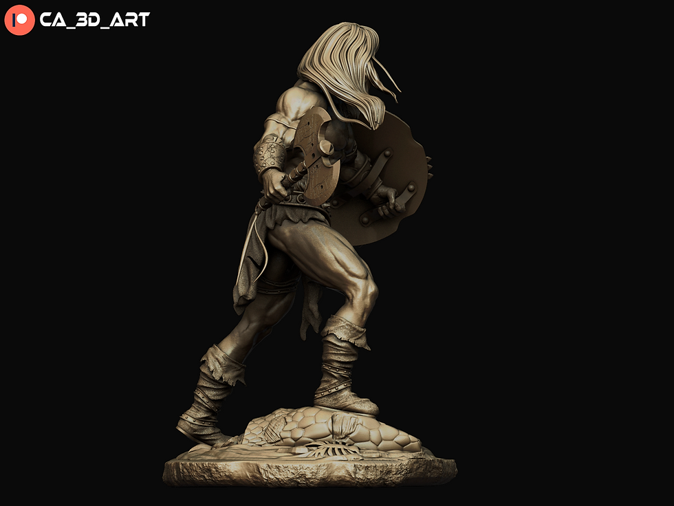 Miniatura: Conan - 1 x Kit de modelo de resina a escala 1/12 sin pintar y base ca3d