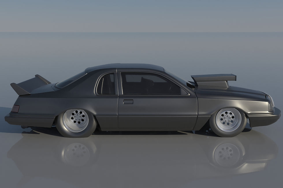 Miniaturbild: 1983 Ford Thunderbird PRO STOCK Drag Car - 1 x 3D Resin gedruckter Modellbausatz - ABCB