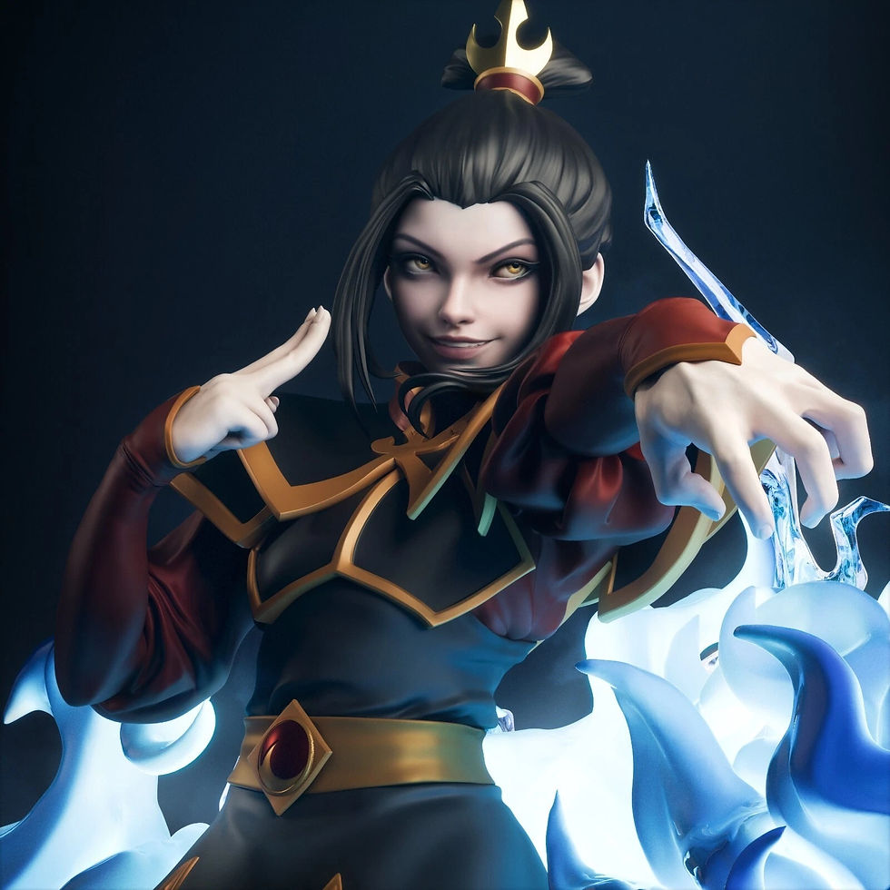 Miniaturbild: Azula – 1 x unbemalter, großformatiger 3D-Modellbausatz aus Kunstharz und Sockel – ABE