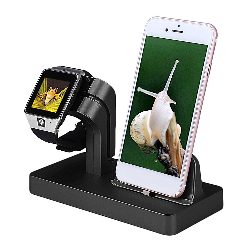 Miniatura: TIW Charging Cradle do iPhone'a i Smart Watcha + Stojak Czarny Biały Złoty Żywy Róż