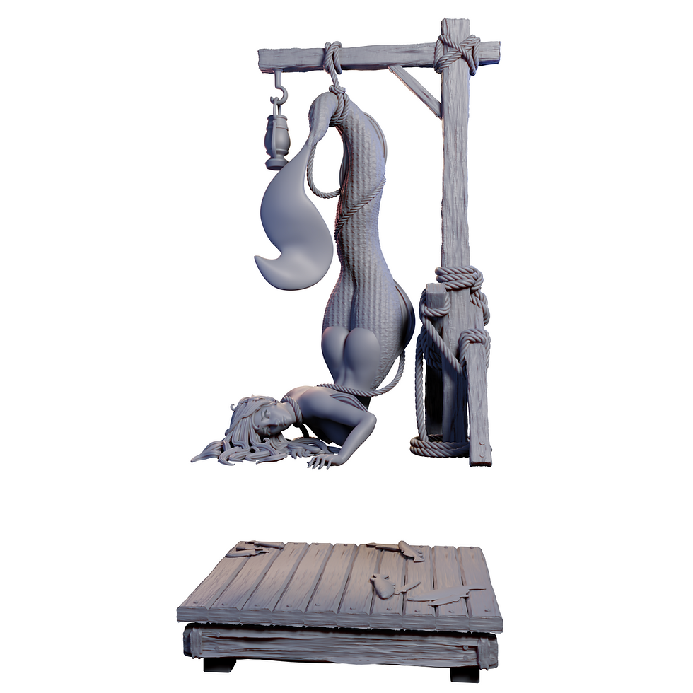 Miniature : Mermaid's Rest -NSFW -1 x Kit de modèle en résine non peint 32 mm - 75 mm - 250 mm + base QB