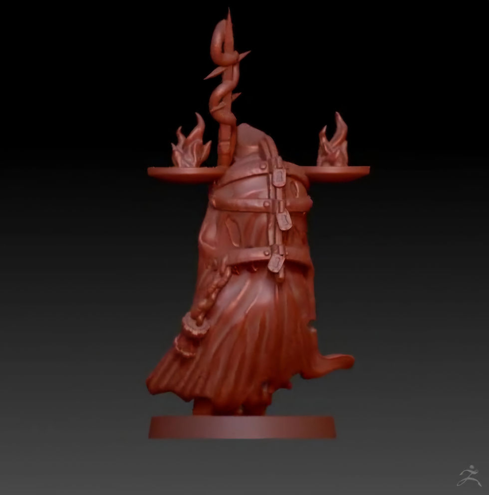 Miniature : Prêtre hérétique fantôme des tranchées - 1 kit de maquette en résine 3D non peinte + socle - MY