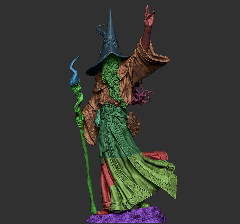 Thumbnail: Merlin - 1 x Unpainted Large Scale 3D Resin Printed Model Kit and Base - CA3D