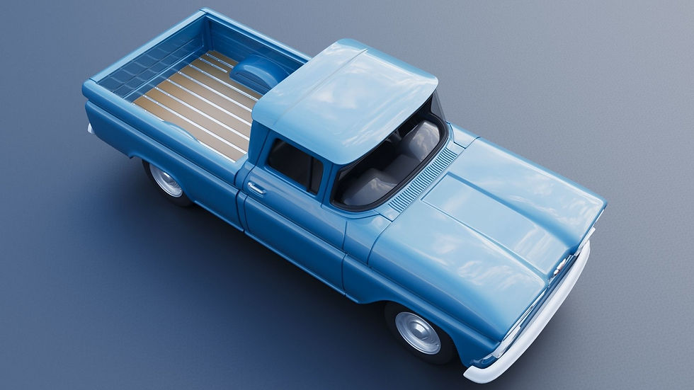 Thumbnail: 1961 Chevrolet C10 PickUp Ute in RHD or LHD 3D -Printed Complete Model Kit O/H/B
