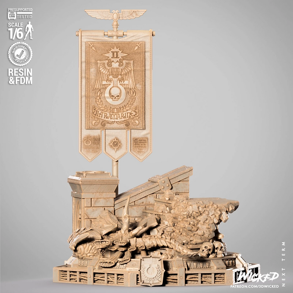 Thumbnail: Ultimate Battle Diorama - 1 Unpainted Large Scale 3D Resin Model Kit + Base- W3D