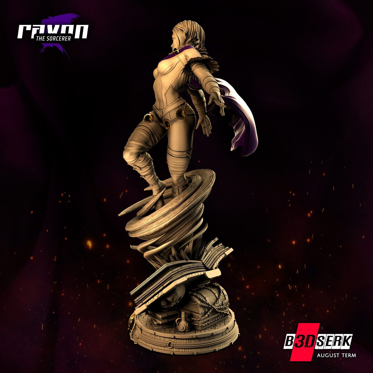 Raven - 1 x Kit Model Resin 3D Skala Besar yang Tidak Dicat dan Basis Diorama Mini - B3D