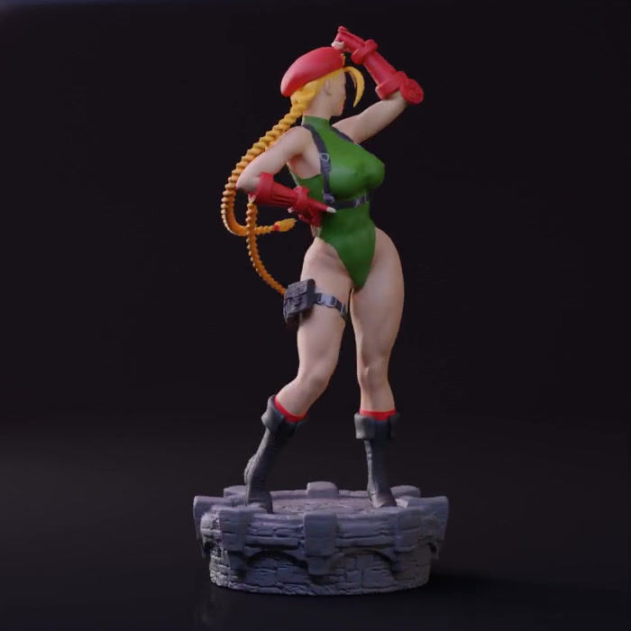 Miniatura: Cammy SFV - 1 x niepomalowany, duży, drukowany w żywicy model 3D i podstawa - ABE