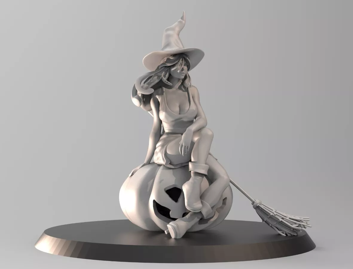 Penyihir Seksi - 1 x Kit Model Cetak Resin 3D Tanpa Cat + Basis - Berbagai Skala - XD