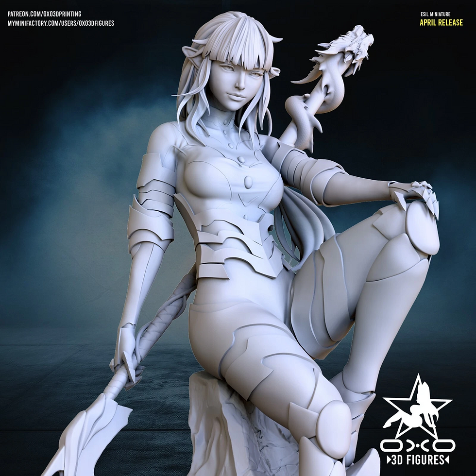 Miniature : Esil - V1 - 1 kit de modèle en résine 3D à grande échelle non peint et base - OXO